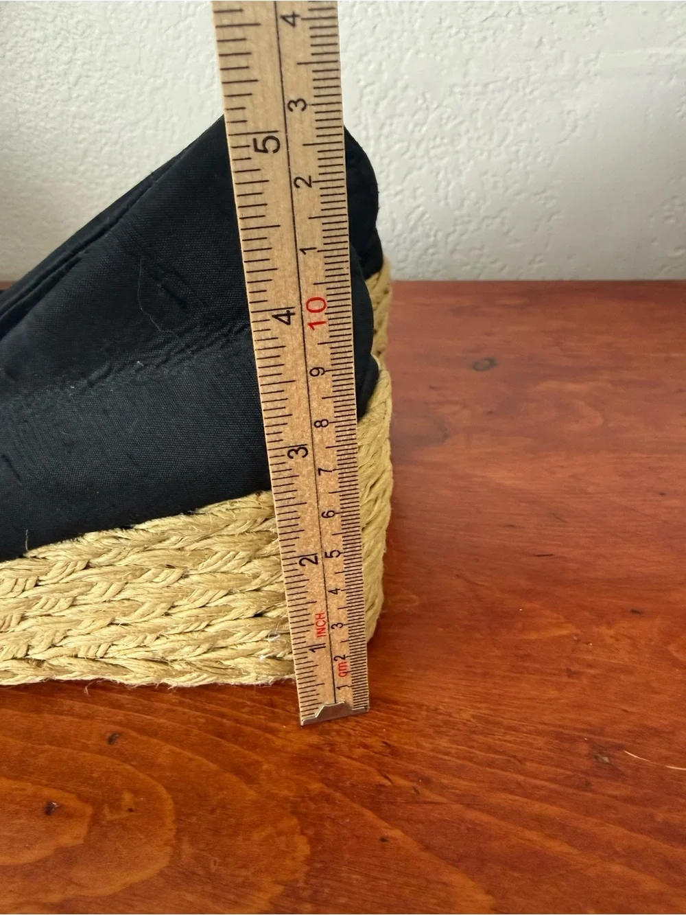 Lauren Ralph Lauren Black Peep-Toe Espadrille Flats